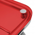 LeisureMod Victorian Foldable End Side Table Tray, Red, VT24TR
