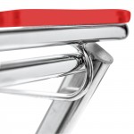 LeisureMod Victorian Foldable End Side Table Tray, Red, VT24TR
