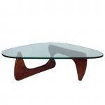 LeisureMod Imperial Triangle Coffee Table, Cherry, NG52CH