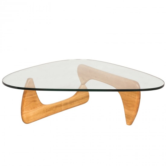 LeisureMod Imperial Triangle Coffee Table, Natural, NG52NW