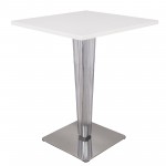 LeisureMod Modern Glen MDF Dining Table, White, GT23W