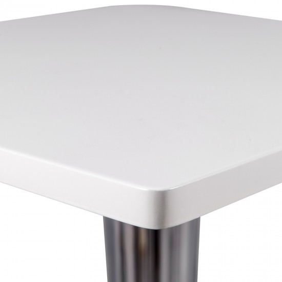 LeisureMod Modern Glen MDF Dining Table, White, GT23W