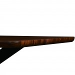 63" Rectangular Wood Dining Table, Modern Metal Base, Dark Walnut, RTX63DW