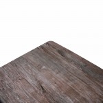 63" Rectangular Wood Dining Table, Modern Metal Base, Rustic Grey, RTX63GR