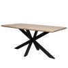 Ravenna 63" Rectangular Wood Dining Table, Modern Metal Base, Maple, RTX63M