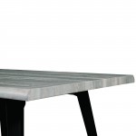 Modern Rectangular Wood 63" Dining Table, Metal Legs, Sunbleached Grey, RTM63GR