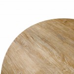 Ravenna Modern Round Wood 47" Dining Table With Metal Legs, Butternut, RTM47BN