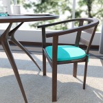 LeisureMod Modern Dining Chair Cushion Pads, Teal, CAC16TLV