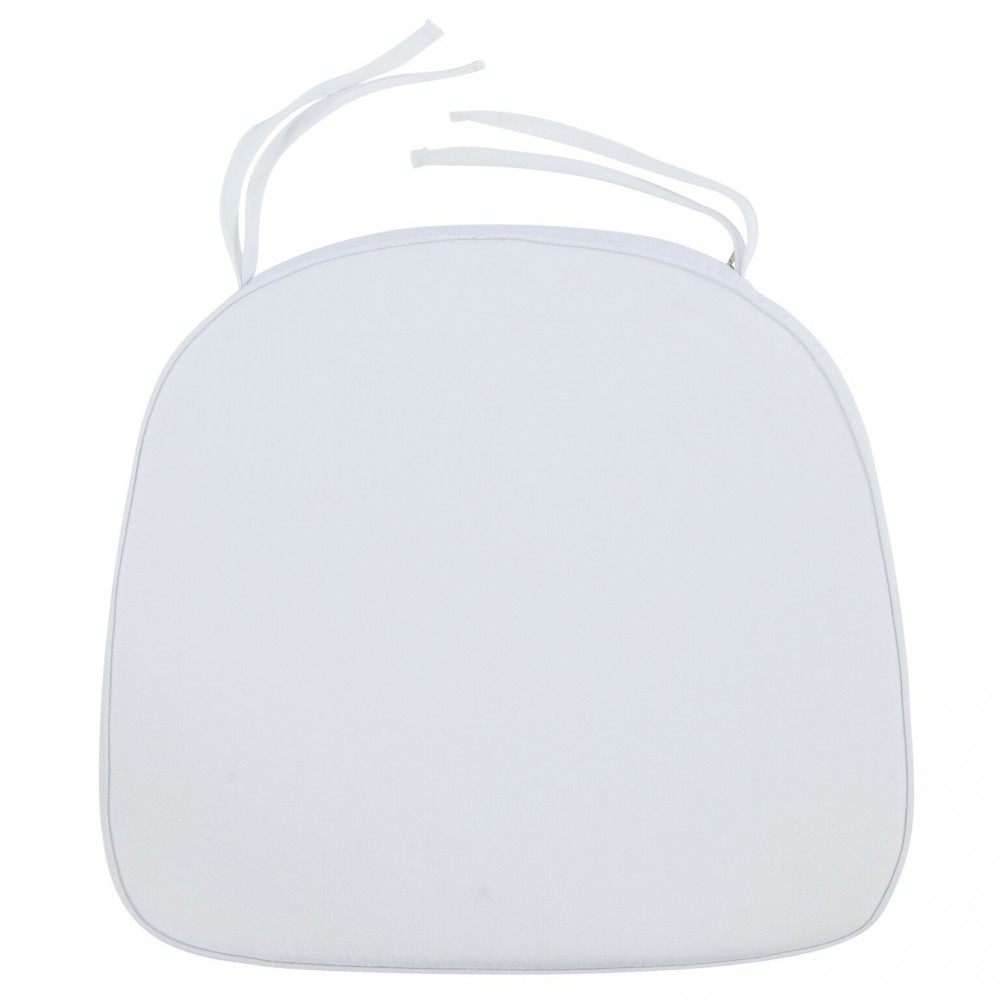 LeisureMod Modern Dining Chair Cushion Pads, White, CAC16WV