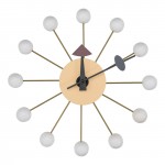 Concordia Modern Design Round Balls Silent Non-Ticking Wall Clock, White, VCL13W