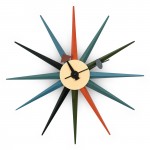 Maxi Modern Design Colorful Star Silent Non-Ticking Wall Clock, Multi, MCL18M