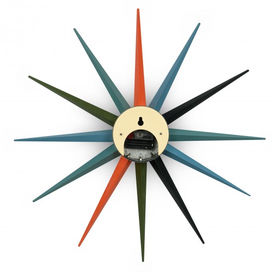 Maxi Modern Design Colorful Star Silent Non-Ticking Wall Clock, Multi, MCL18M