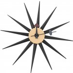 Maxi Modern Design Colorful Star Silent Non-Ticking Wall Clock, Black, MCL18BL