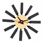 Vdara Modern Design Block Silent Non-Ticking Wall Clock, Black, CCL11BL