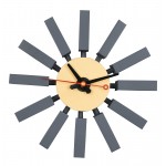 Vdara Modern Design Block Silent Non-Ticking Wall Clock, Dark Grey, CCL11DGR