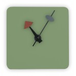 Manchester Modern Design Square Silent Non-Ticking Wall Clock, Mint, MCLS9LMT