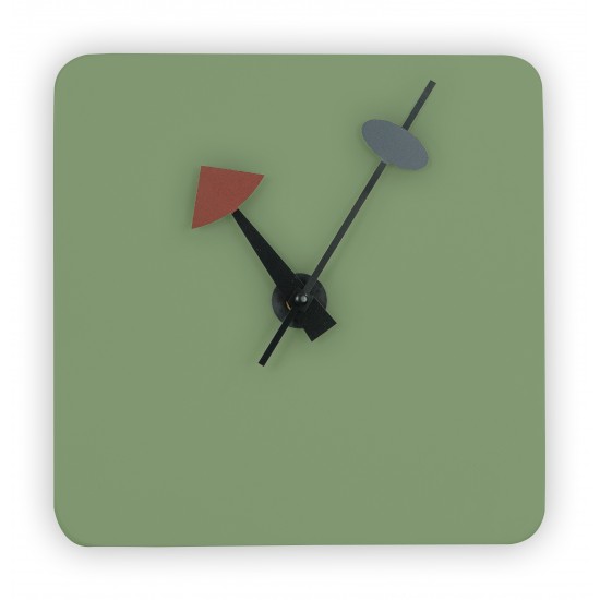 Manchester Modern Design Square Silent Non-Ticking Wall Clock, Mint, MCLS9LMT