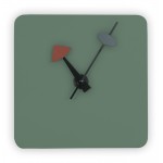 Modern Design Square Silent Non-Ticking Wall Clock, Ocean Green, MCLS9OG