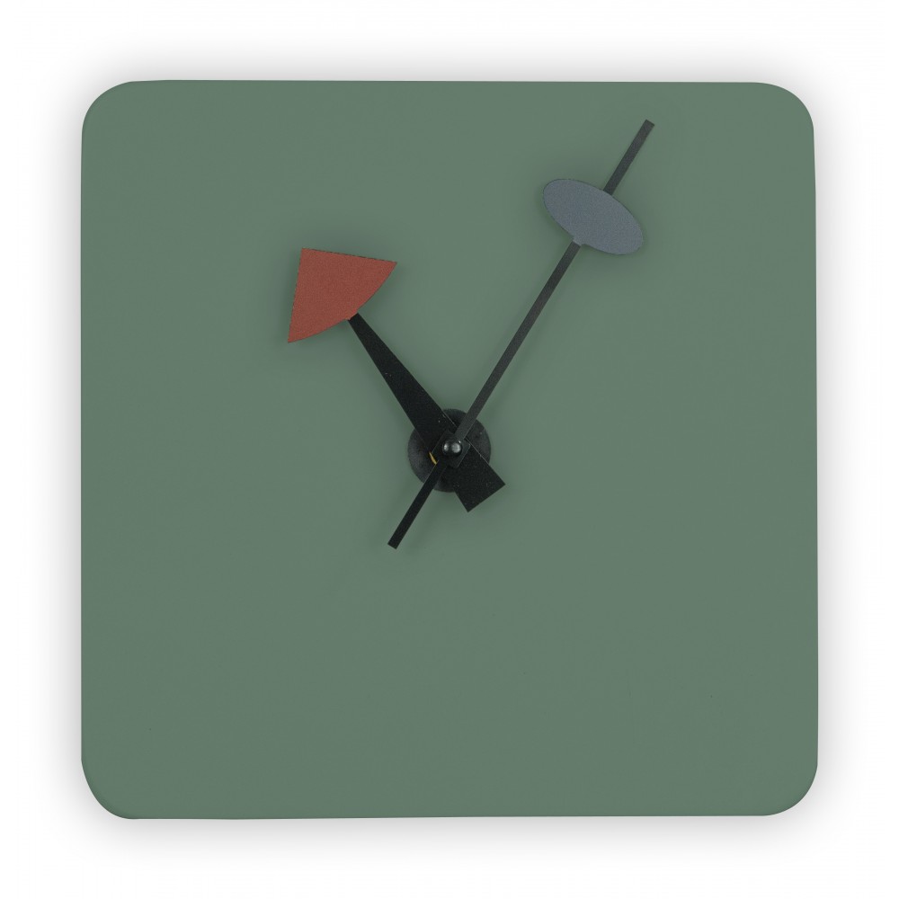 Modern Design Square Silent Non-Ticking Wall Clock, Ocean Green, MCLS9OG