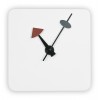 Manchester Modern Design Square Silent Non-Ticking Wall Clock, White, MCLS9W