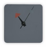 Modern Design Square Silent Non-Ticking Wall Clock, Dark Grey, MCLS9DGR