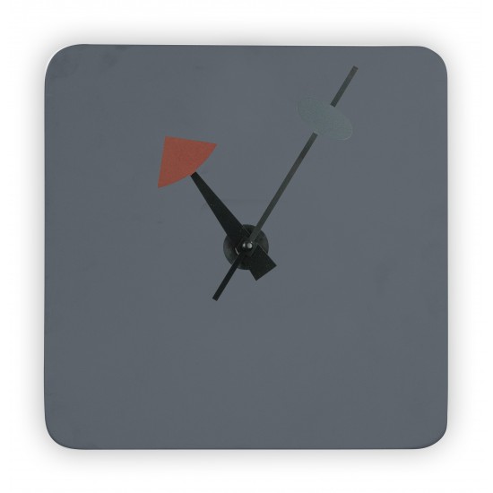 Modern Design Square Silent Non-Ticking Wall Clock, Dark Grey, MCLS9DGR