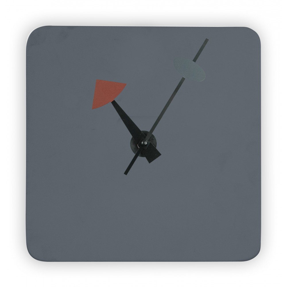 Modern Design Square Silent Non-Ticking Wall Clock, Dark Grey, MCLS9DGR