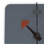 Modern Design Square Silent Non-Ticking Wall Clock, Dark Grey, MCLS9DGR