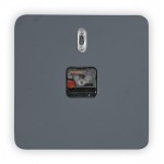 Modern Design Square Silent Non-Ticking Wall Clock, Dark Grey, MCLS9DGR