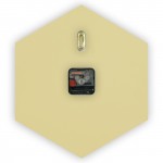 Modern Design Hexagon Shaped Silent Non-Ticking Wall Clock, Cream, MCLD13CR