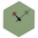 Modern Design Hexagon Shaped Silent Non-Ticking Wall Clock, Mint, MCLD13MT