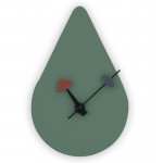 Modern Rain Drop Design Silent Non-Ticking Wall Clock, Ocean Green, MCLT14OG