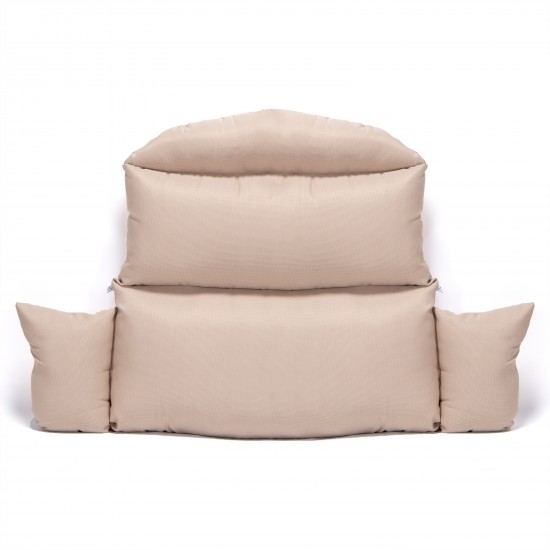 LeisureMod Hanging 2 person Egg Swing Cushion, Beige, ES57C-BG