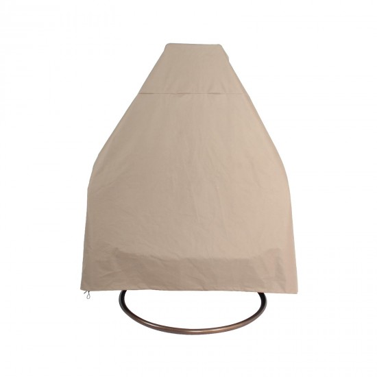 LeisureMod Hanging Double Hanging Egg Swing Chair Cover, Brown, ESC57C