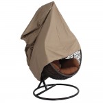 LeisureMod Hanging Single Egg Swing Chair Cover, Brown, ESC38C