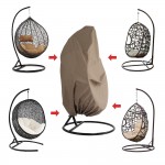 LeisureMod Hanging Single Egg Swing Chair Cover, Brown, ESC38C