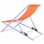 LeisureMod Sunset Outdoor Sling Lounge Chair With Headrest, Orange, SLC22OR