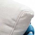 LeisureMod Spencer Modern Outdoor Rope Loveseat With Cushions, Blue, SL64BU