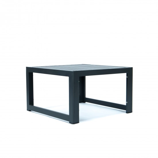 7-Pc Patio Sectional & Coffee Table Set Black Aluminum, Light Grey, CSTBL-7LGR