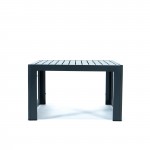 7-Pc Patio Sectional & Coffee Table Set Black Aluminum, Light Grey, CSTBL-7LGR