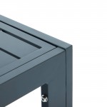 LeisureMod Chelsea Patio Coffee Table With Black Aluminum, Black, CT30BL