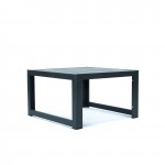 7-Pc Patio Armchair Sectional & Coffee Table Set Black Aluminum Blue CSTARBL-7BU