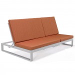 Chelsea Convertible Lounge Reclining Double Chaise, Cushions, Orange, CLW-82OR