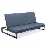 Chelsea Convertible Lounge Reclining Double Chaise, Cushions, Blue, CLBL-82BU