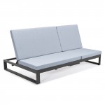 Chelsea Convertible Lounge Reclining Double Chaise, Light Grey, CLBL-82LGR