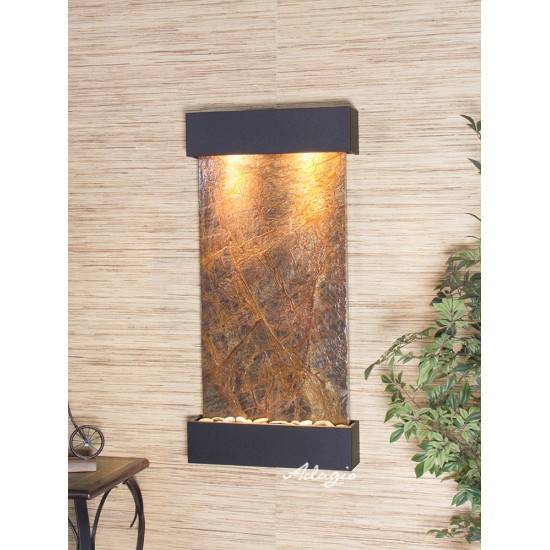 Whispering Creek-Textured Black-Brown Marble