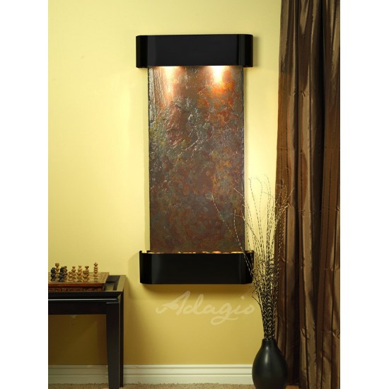 Cascade Springs-Round-Blackened Copper-Multi-Color Natural Slate