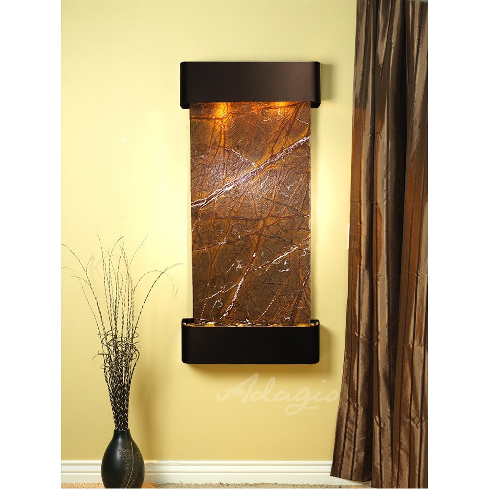 Cascade Springs-Round-Blackened Copper-Brown Marble