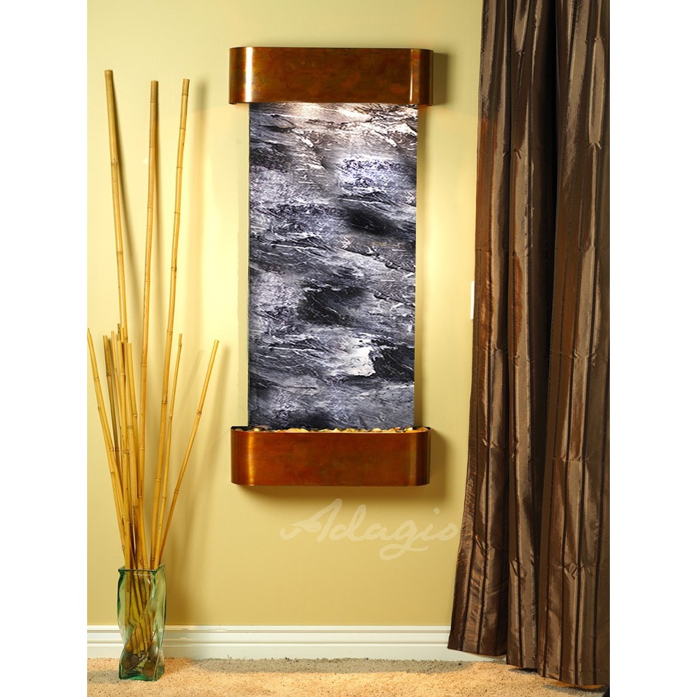 Cascade Springs-Round-Rustic Copper-Black Spider Marble