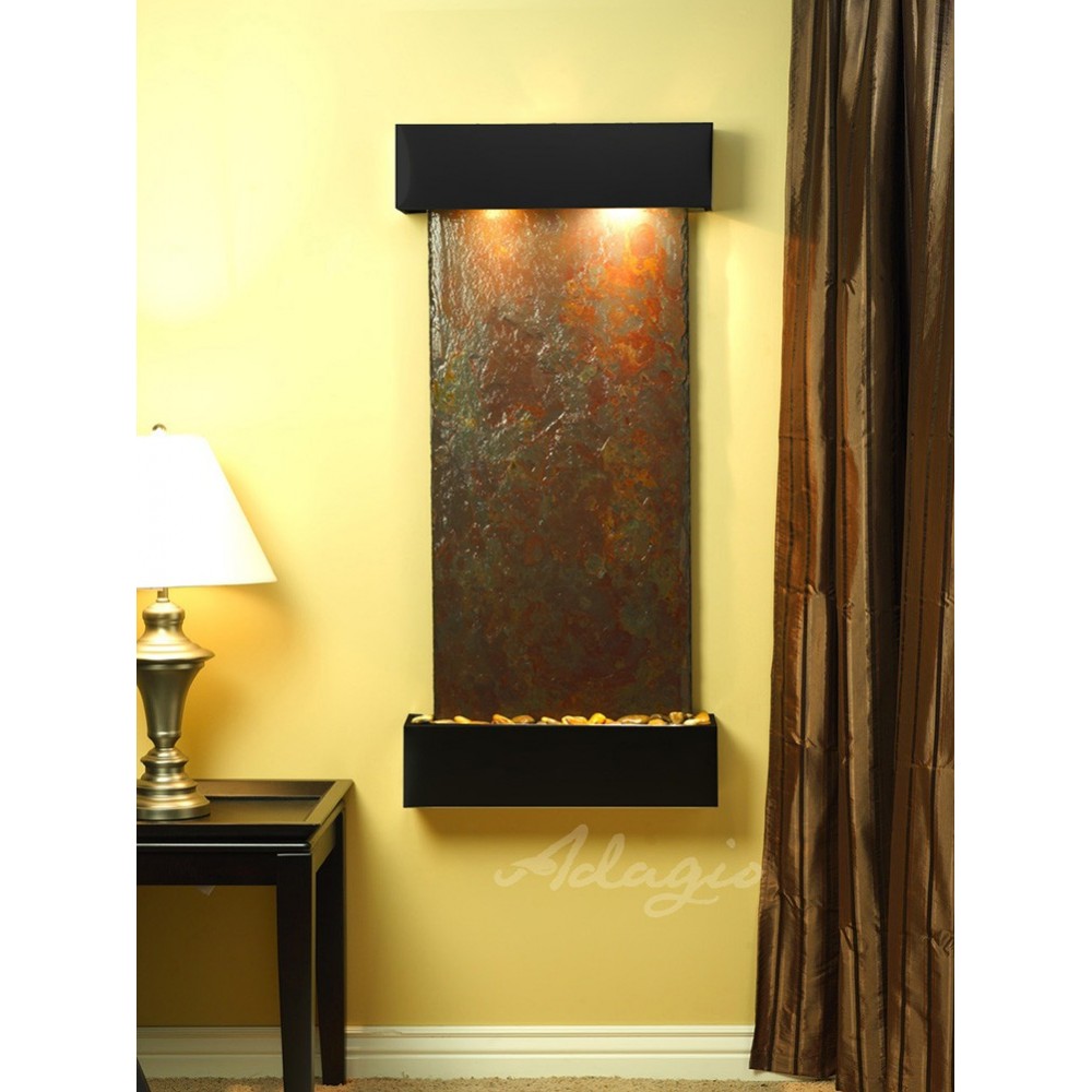 Cascade Springs-Square-Blackened Copper-Multi-Color Natural Slate